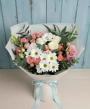 Букет цветов из:  Розы, Лизиантусы и Хризантемы в Султан-Янги-Юрте