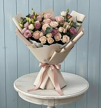 Букет цветов из:  Розы и Лизиантусы #REPLACE_PRED# Султан-Янги-Юрте