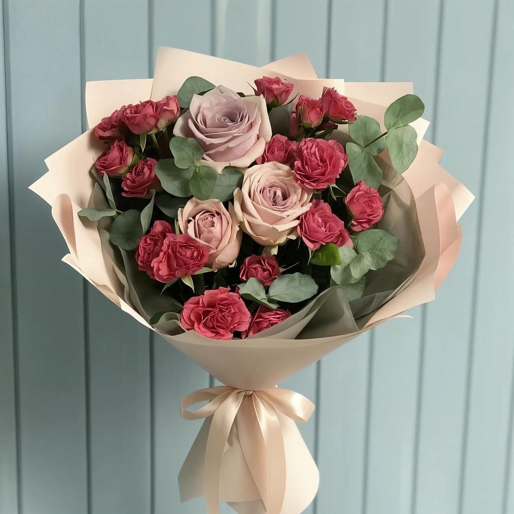Букет цветов из: Гвоздики и Розы в Султан-Янги-Юрте