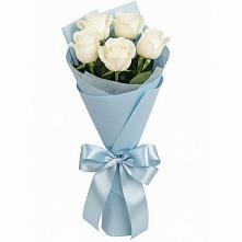 Букет 5 Белых роз Проуд в Султан-Янги-Юрте
