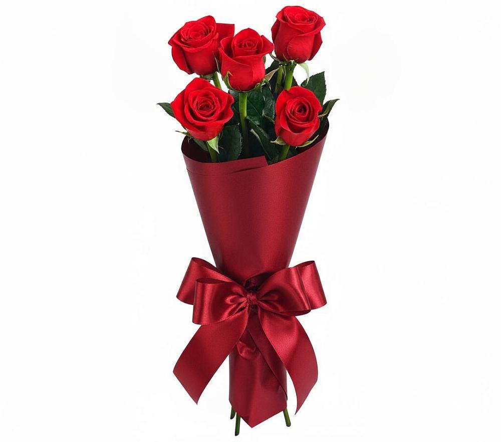 Букет 5 Красных роз Эдлесс Лав в Султан-Янги-Юрте