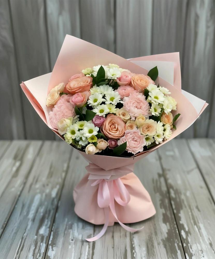 Букет цветов из: Гвоздики, Розы и Хризантемы в Султан-Янги-Юрте