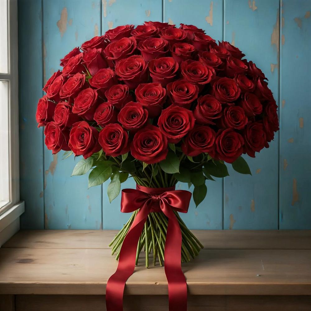 Букет Красные розы Блэк Меджик в Султан-Янги-Юрте