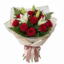 Букет цветов из:  Лилии и Розы в Султан-Янги-Юрте