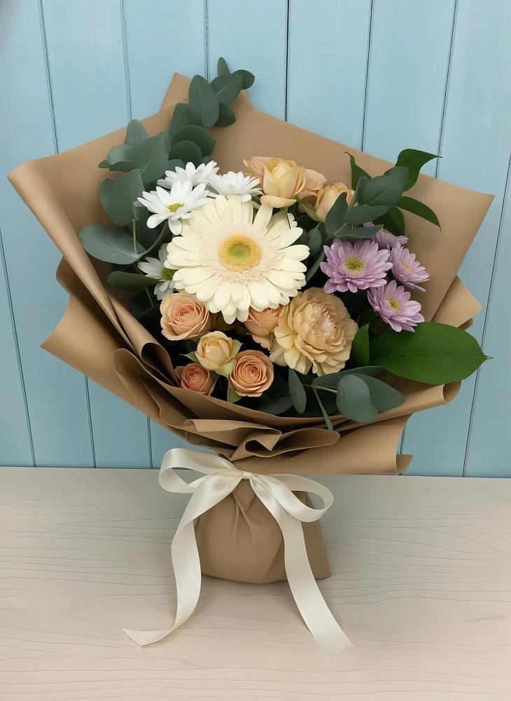 Букет цветов из: Герберы и Хризантемы в Султан-Янги-Юрте