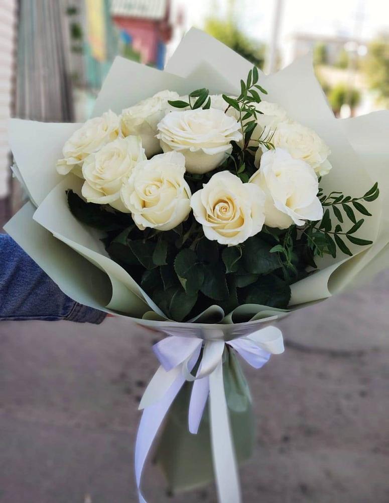 Букет Белые розы Проуд в Султан-Янги-Юрте