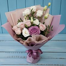 Букет цветов из:  Розы и Лизиантусы в Султан-Янги-Юрте