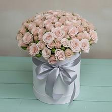 Цветочная композиция из Розы в шляпной коробке в Султан-Янги-Юрте