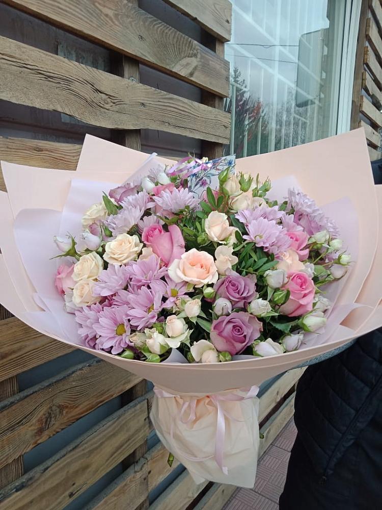 Букет цветов из: Розы и Хризантемы в Султан-Янги-Юрте