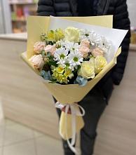 Букет цветов из:  Альстромерии, Розы и Хризантемы #REPLACE_PRED# Султан-Янги-Юрте