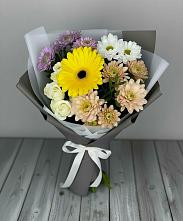Букет цветов из:  Розы, Герберы и Хризантемы #REPLACE_PRED# Султан-Янги-Юрте