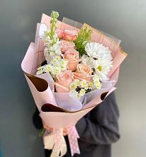 Букет цветов из:  Хризантемы и Розы в Султан-Янги-Юрте