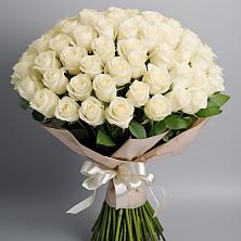 Букет 101 беля роза Белоснежка в Султан-Янги-Юрте