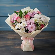 Букет цветов из:  Хризантемы, Альстромерии и Розы в Султан-Янги-Юрте