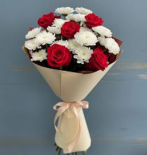 Букет цветов из:  Розы и Хризантемы в Султан-Янги-Юрте