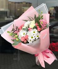 Букет цветов из:  Розы, Лизиантусы и Хризантемы #REPLACE_PRED# Султан-Янги-Юрте