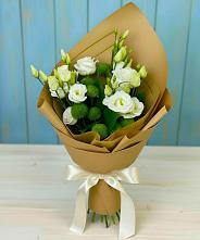 Букет цветов из:  Хризантемы и Лизиантусы #REPLACE_PRED# Султан-Янги-Юрте