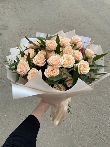 Букет Кремовые розы Латте в Султан-Янги-Юрте