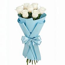 Букет 7 белых роз Проуд в Султан-Янги-Юрте