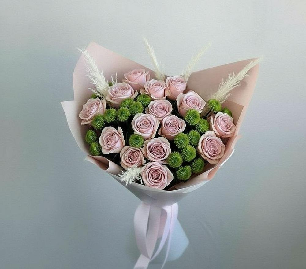 Букет цветов из: Розы и Хризантемы в Султан-Янги-Юрте