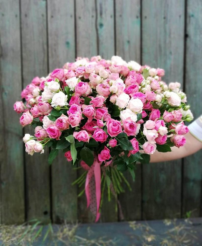 Букет Розовые кустовые розы Натали и Лав Лидия в Султан-Янги-Юрте