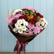 Букет цветов из:  Розы, Хризантемы и Альстромерии в Султан-Янги-Юрте