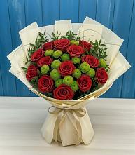 Букет цветов из:  Розы и Хризантемы в Султан-Янги-Юрте