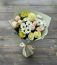 Букет цветов из:  Альстромерии, Розы и Хризантемы в Султан-Янги-Юрте