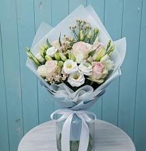 Букет цветов из:  Розы и Лизиантусы в Султан-Янги-Юрте