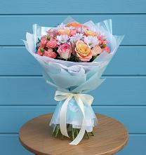 Букет цветов из:  Хризантемы и Розы в Султан-Янги-Юрте