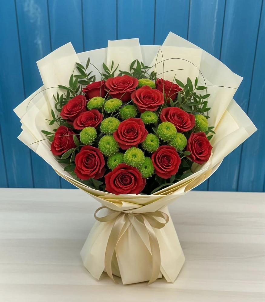 Букет цветов из: Розы и Хризантемы в Султан-Янги-Юрте