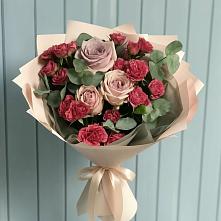 Букет цветов из:  Гвоздики и Розы в Султан-Янги-Юрте
