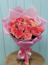 Букет 15 Розовых роз Равель в Султан-Янги-Юрте