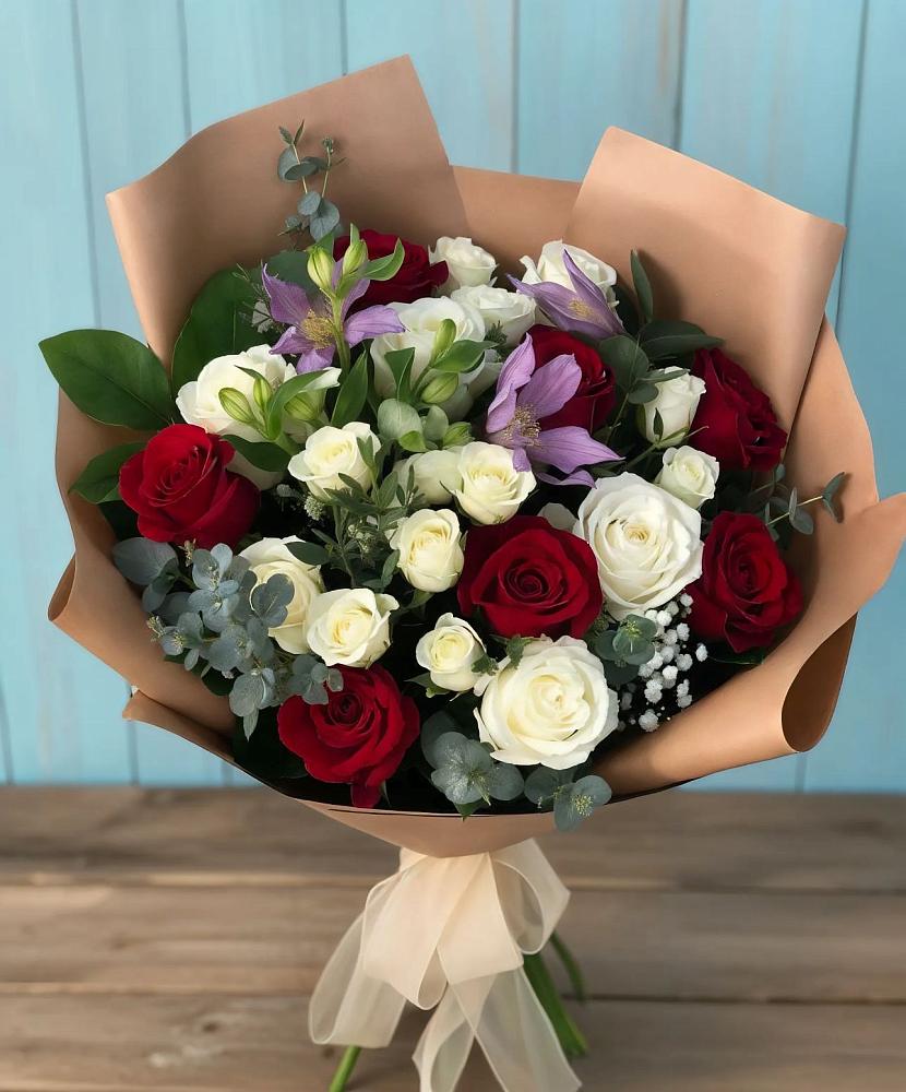 Букет цветов из: Розы и Альстромерии в Султан-Янги-Юрте