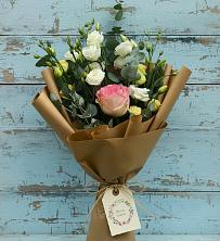 Букет цветов из:  Розы и Лизиантусы в Султан-Янги-Юрте