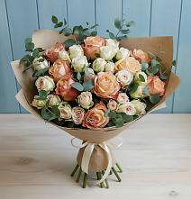 Букет цветов из:  Альстромерии и Розы в Султан-Янги-Юрте