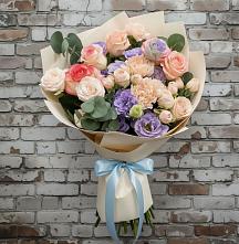 Букет цветов из:  Розы, Лизиантусы и Гвоздики #REPLACE_PRED# Султан-Янги-Юрте