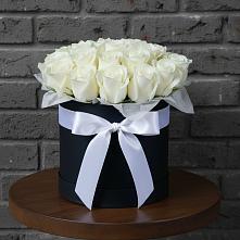 Цветочная композиция из Розы в шляпной коробке в Султан-Янги-Юрте